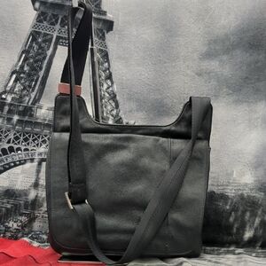 Tumi Black Leather Crossbody